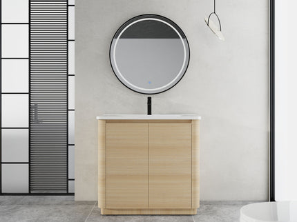 Freestanding Bathroom Vanity With Sink & 2 Soft Close Doors