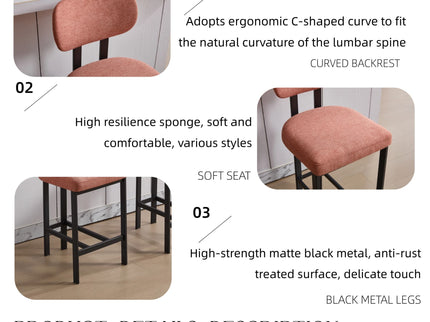 Modern Counter Height Stools (Set of 2)