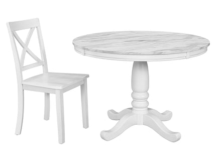 5 Pieces Dining Table And Chairs Set For 4 Persons, Kitchen Room Solid Wood Table With 4 Chairs