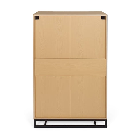 Borah - Contemporary Wood 5 Drawer Dresser - Natural