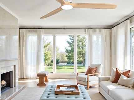 52" Ceiling Fan With Light, Dimmable DC Reversible Motor, 3 Blades