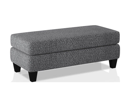 Ottoman With Plush Seat Living Room Furniture - Gray