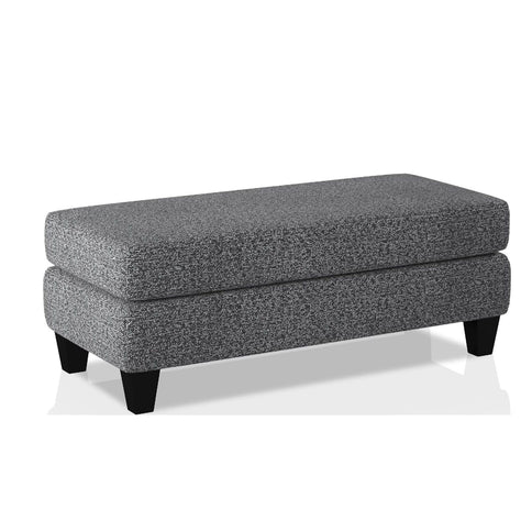 Ottoman With Plush Seat Living Room Furniture - Gray