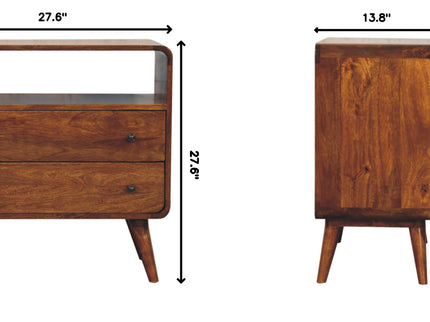 Curved Charm Console - Brown