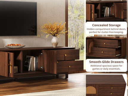 TV Stand With For 85" TVs - Walnut