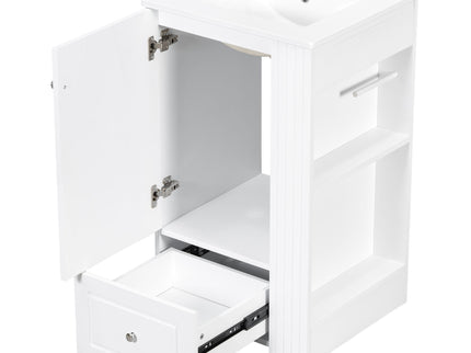 Modern Freestanding Bathroom Vanity With Sink, Soft-Close Drawer, Towel Bar