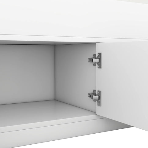 Captain Platform Bed Frame With Storage Bookcases, Shelves, And 4 Drawers