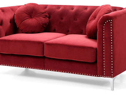 Stylish Sloped Arm Loveseat