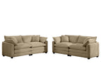 Light Brown / 2 Pc. 2 Double Seater Sofas