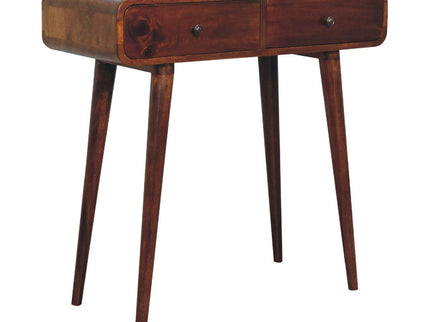 Curved Hallway Table - Chestnut