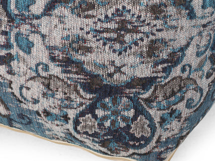 Anita - Square Pouf Ottoman And Floor Cushion - Blue