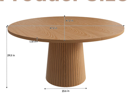 Round Dining Table With Strip Base