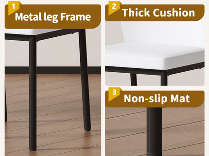 Ergonomic Simple Chair With Metal Leg