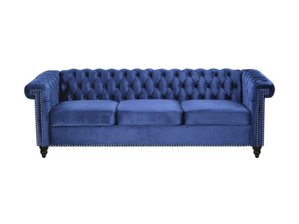 Chesterfield Style 3 Seater Sofa With Deep Button Tufting