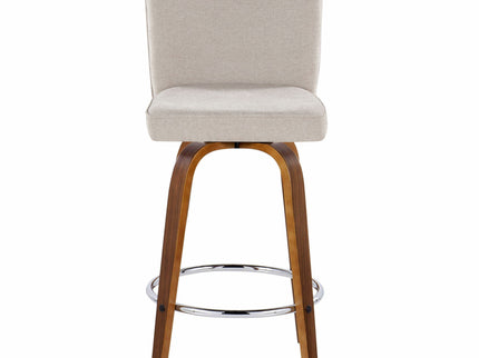 Henry - Contemporary Fixed Height Counter Stool With Swivel With Round Footrest (Set of 2)