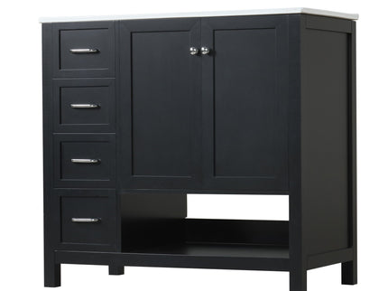 Modern Bathroom Vanity With Sink Top, 2 Doors And 2 Drawers