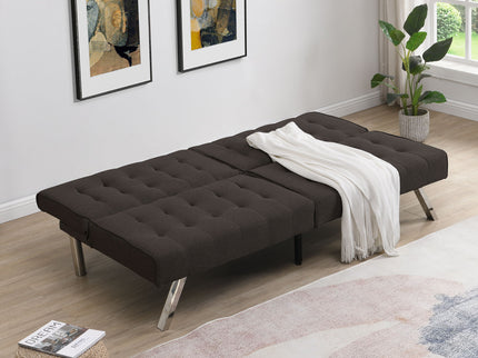 Modern Sofa Bed With Wood Frame And Stainless Legs