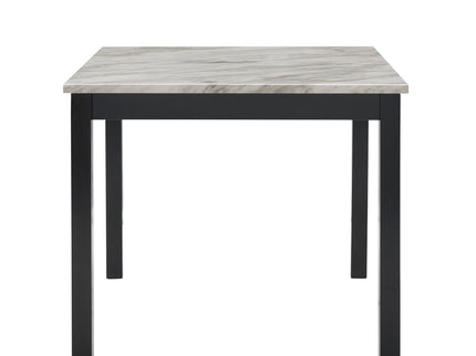 Modern 5 Piece Counter Height Dining Set With Tufted Nail Head Chairs