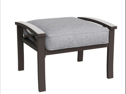 Modern All-Weather Ottomans With Cushions (Set of 2)
