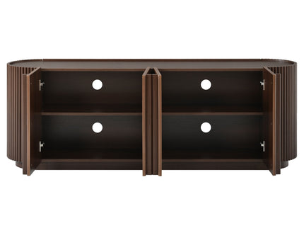 TV Stand With Fluted Tambour Style Door