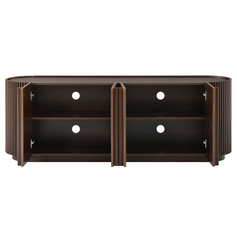 TV Stand With Fluted Tambour Style Door