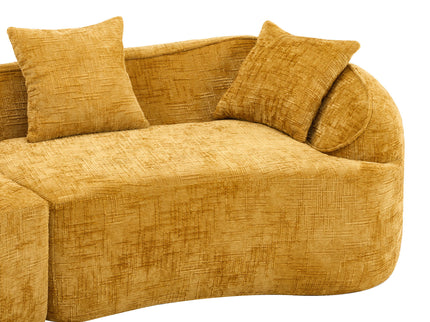 Curved Compressed Sofa, Nordic-Style Design For Living Room