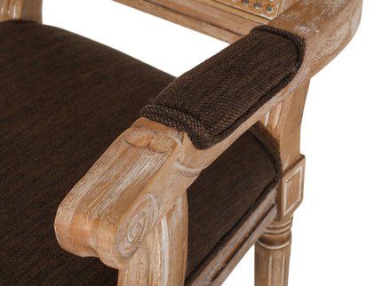 Upholstered Dining Chair With Cane Backrest