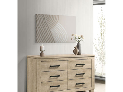 Sansome - 6 Drawer Bedroom Dresser With Pulls - Oak