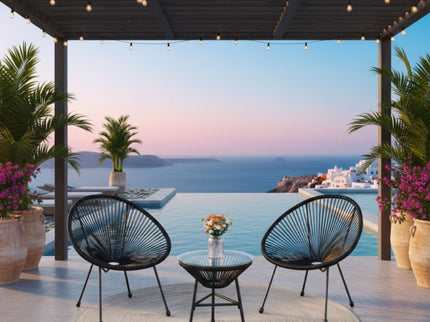 Acapulco Style 3 Piece Patio Bistro Set With Chairs