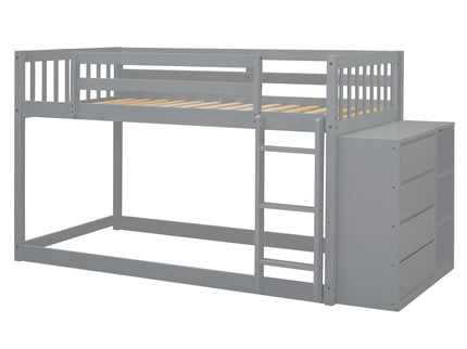 Bunk Bed With 4 Drawers And 3 Shelves