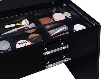 Ayuba - 3 Drawer Makeup Vanity Table With Mirror And Stool