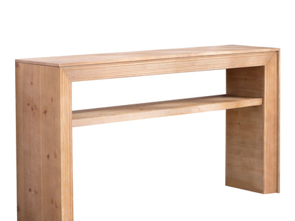 Console Table With Storage Shelf - Antique Natural / Light Natural / Natural