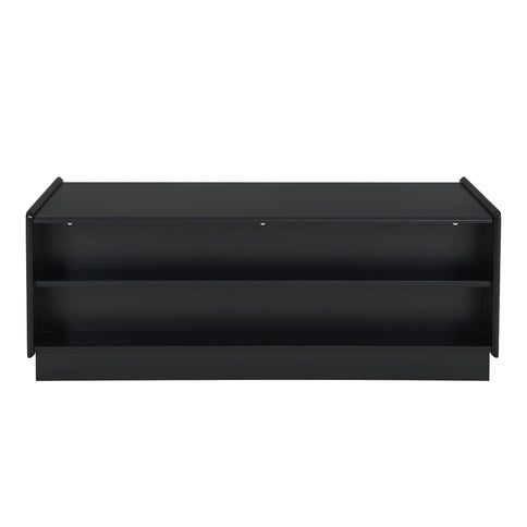 Modern Rectangle Coffee Table With 4 Drawers And 2 Display Shelves