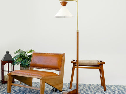 Floor Lamp, Standing Light For Living Room - Brown