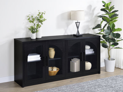 Shayne - 4 Door Sideboard With Arched Doors - Black