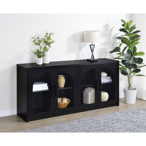 Shayne - 4 Door Sideboard With Arched Doors - Black