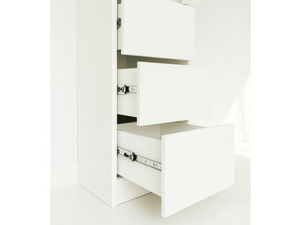 Elise - Modular Closet System With Mirror And Customizable Storage - White