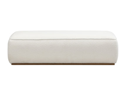 Grainy Footstool For Home - Beige