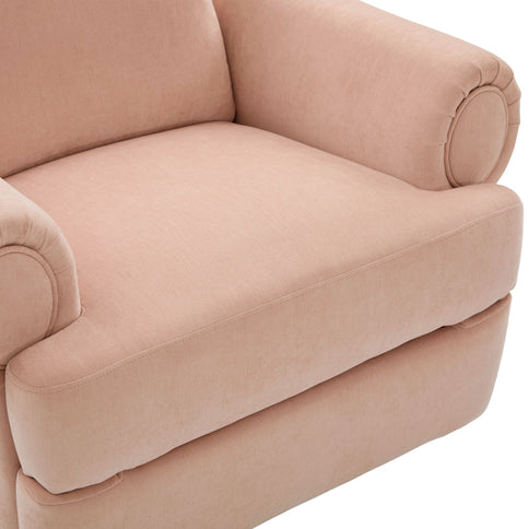 Manual Swivel Recliner Rocker Chair With Adjustable Backrest