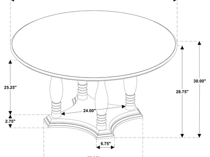 Claire - Round Pedestal Dining Table - Brown
