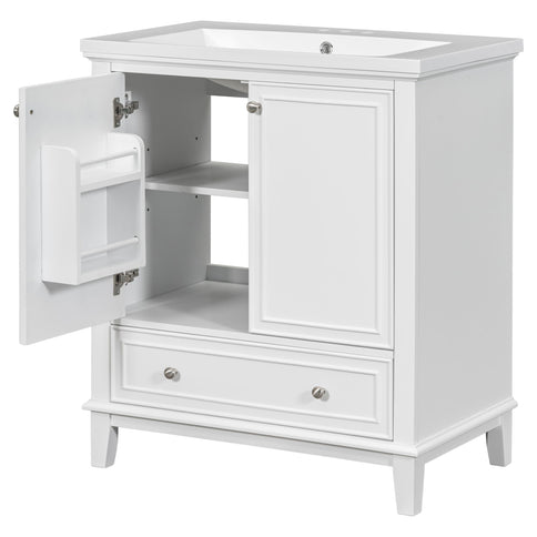 Modern Bathroom Vanity With Sink Combo, Multi Functional Cabinet With Doors And Drawer
