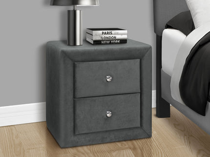 Nightstand, Storage Drawer Versatile Use, Upholstered, Transitional