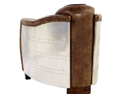Brancaster - Grain Leather Chair - Brown