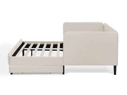 Upholstered Platform Bed Frame With 2 Storage Drawers And Adjustable Sofa Bed