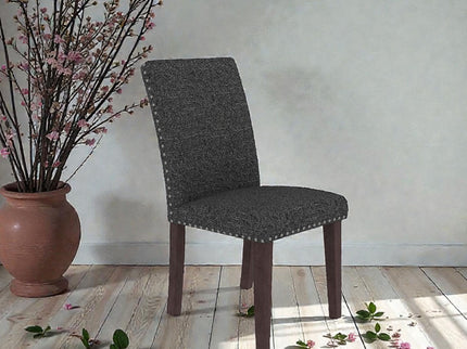 Upholstered Dining Chair With High Back Design (Set of 2)