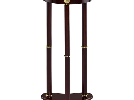 Elna - Accent Side Table With Round Top Plant Stand - Brown