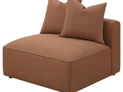 Colleen - Armless Chair With Pillows - Terracotta