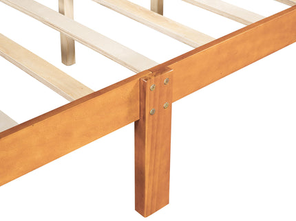 Platform Bed Frame Mattress Foundation Sleigh Bed With Headboard / Footboard / Wood Slat Suppor