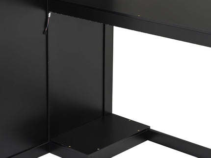 Gaming Loft Bed With Desk And Storage, LED Lights