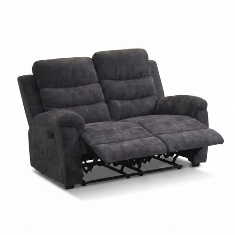 2 Seat Manual Recliner Loveseat With 150° Deep Recline, For Small Living Spaces - Dark Gray